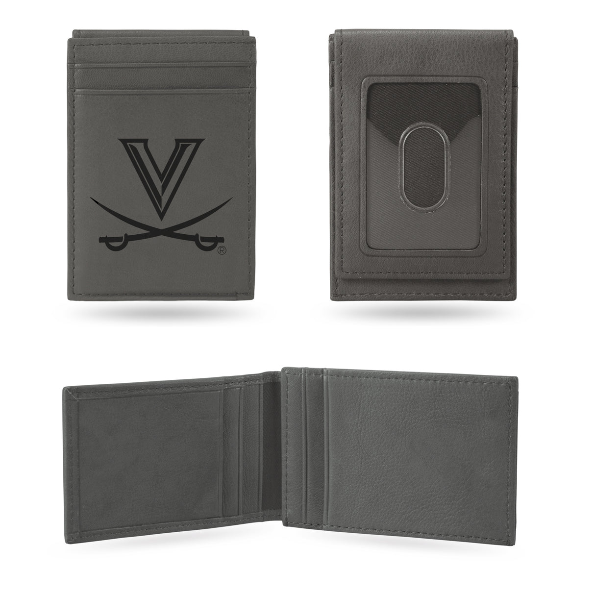 NCAA Virginia Cavaliers Laser Engraved Front Pocket Wallet Fan Gear NCAA Virginia Cavaliers