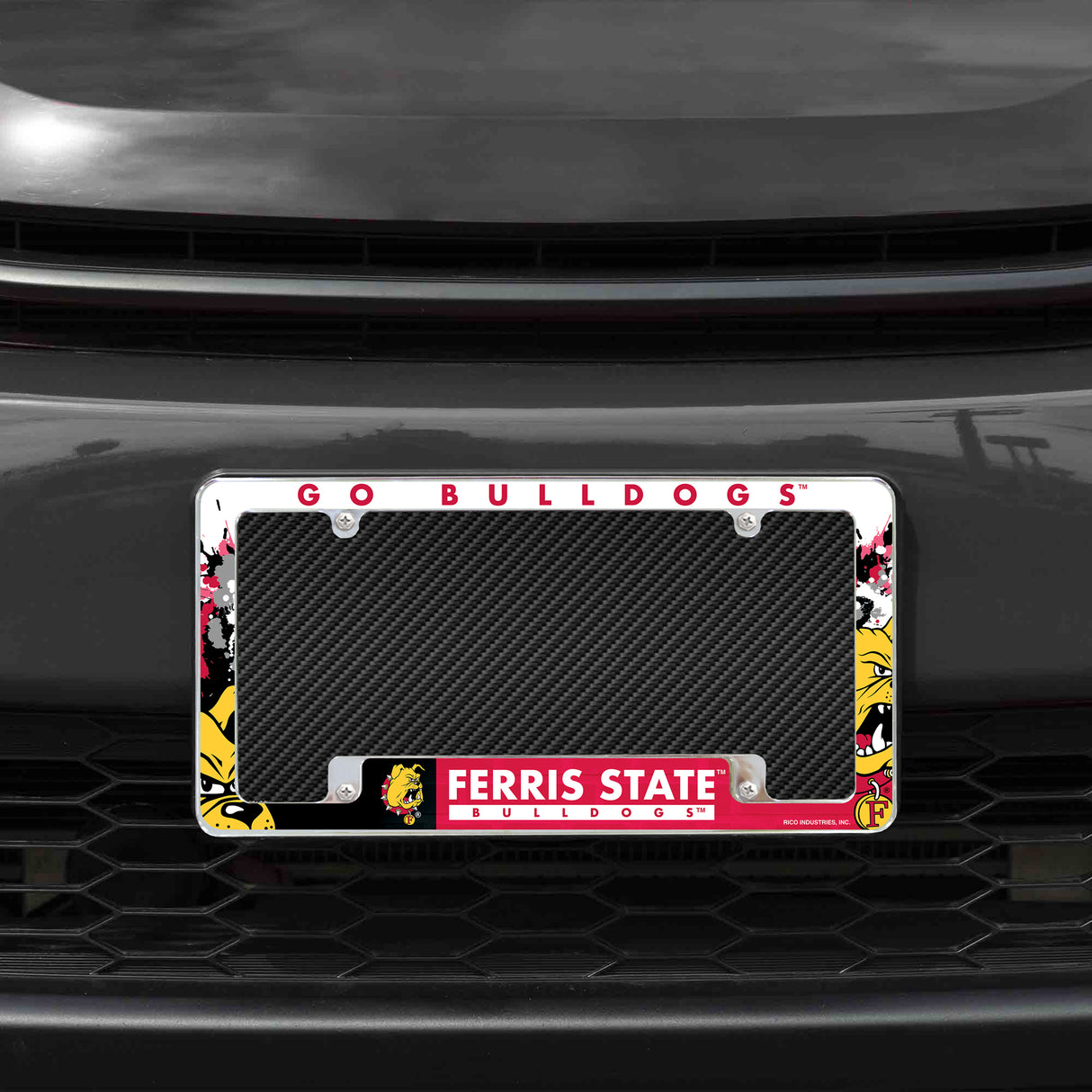 NCAA Ferris State Bulldogs Chrome License Plate Frame Fan Gear NCAA Ferris State Bulldogs