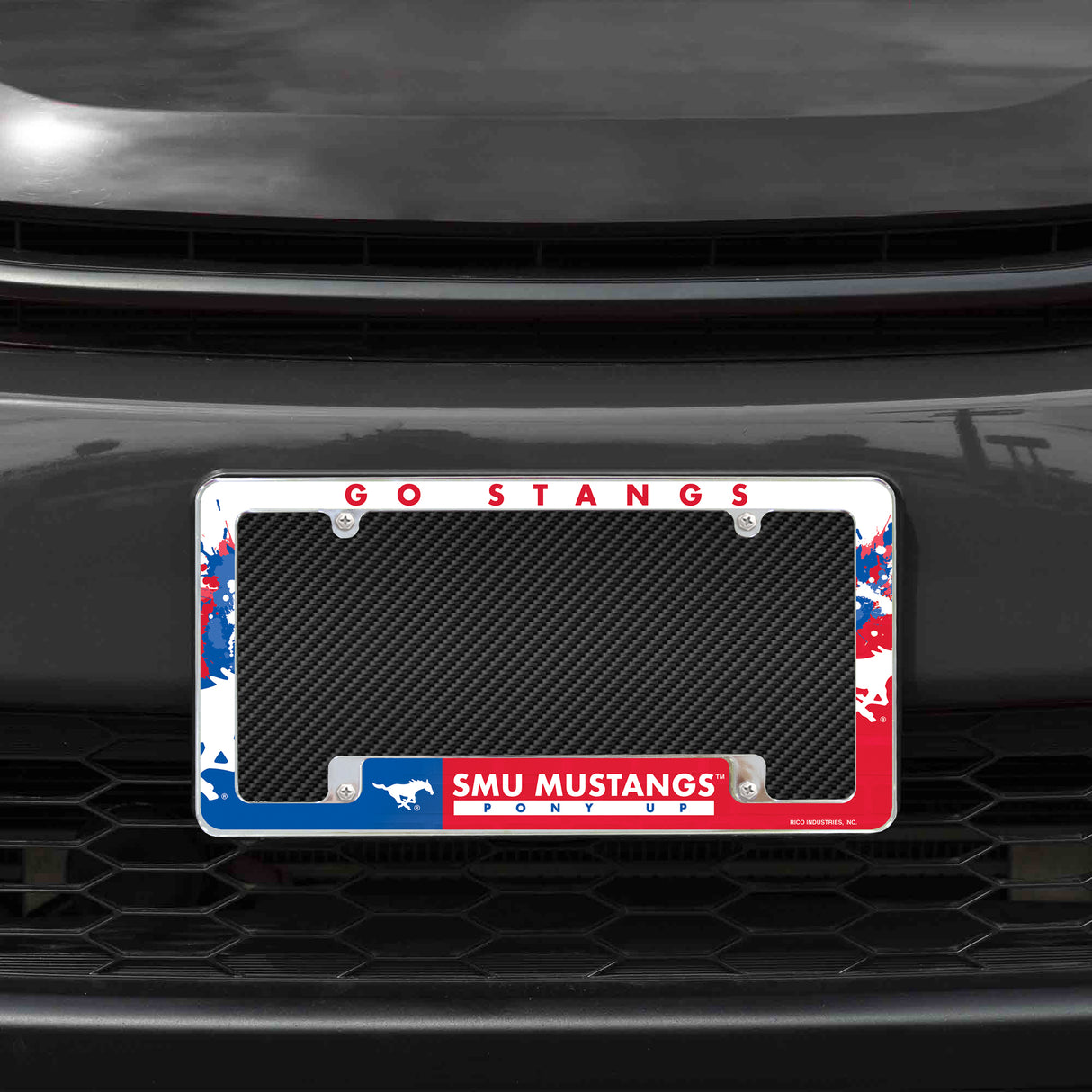 NCAA Southern Methodist Mustangs Chrome License Plate Frame Fan Gear NCAA Southern Methodist Mustangs