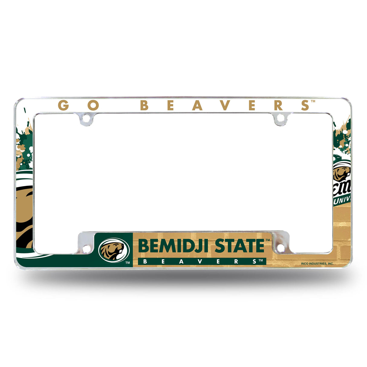 NCAA Bemidji State Beavers Chrome License Plate Frame Fan Gear NCAA Bemidji State Beavers