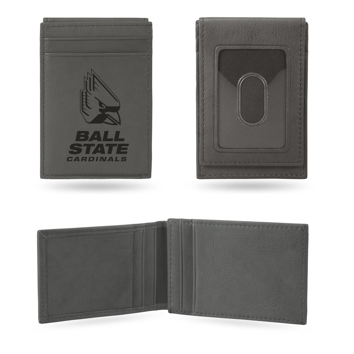 NCAA Ball State Cardinals Laser Engraved Front Pocket Wallet Fan Gear NCAA Ball State Cardinals