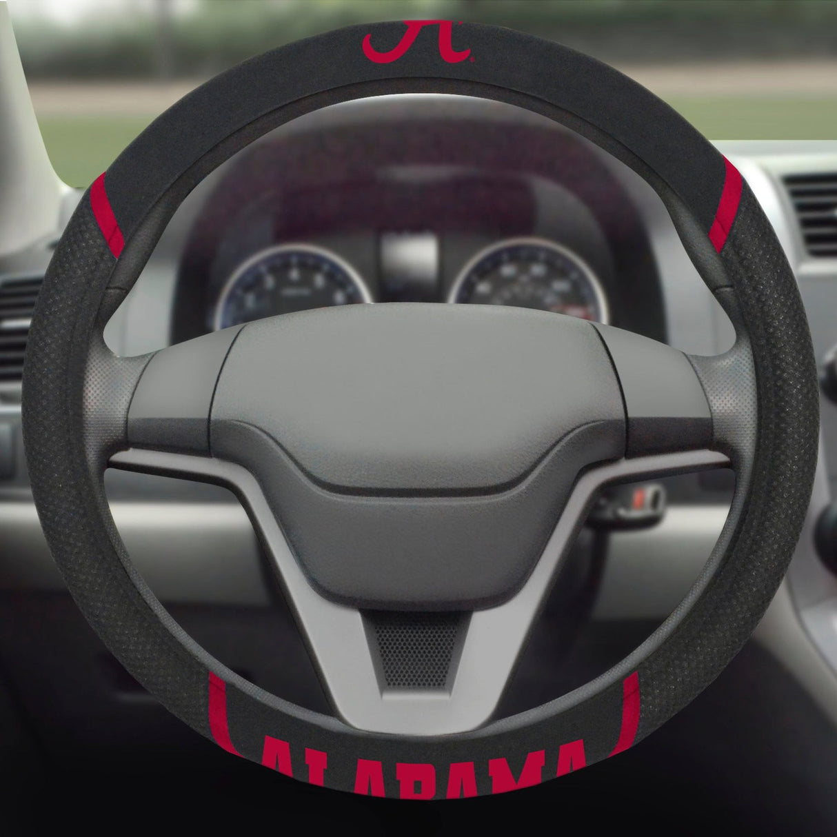 Fanmats Alabama Crimson Tide Embroidered Steering Wheel Cover Fan Gear NCAA Alabama Crimson Tide