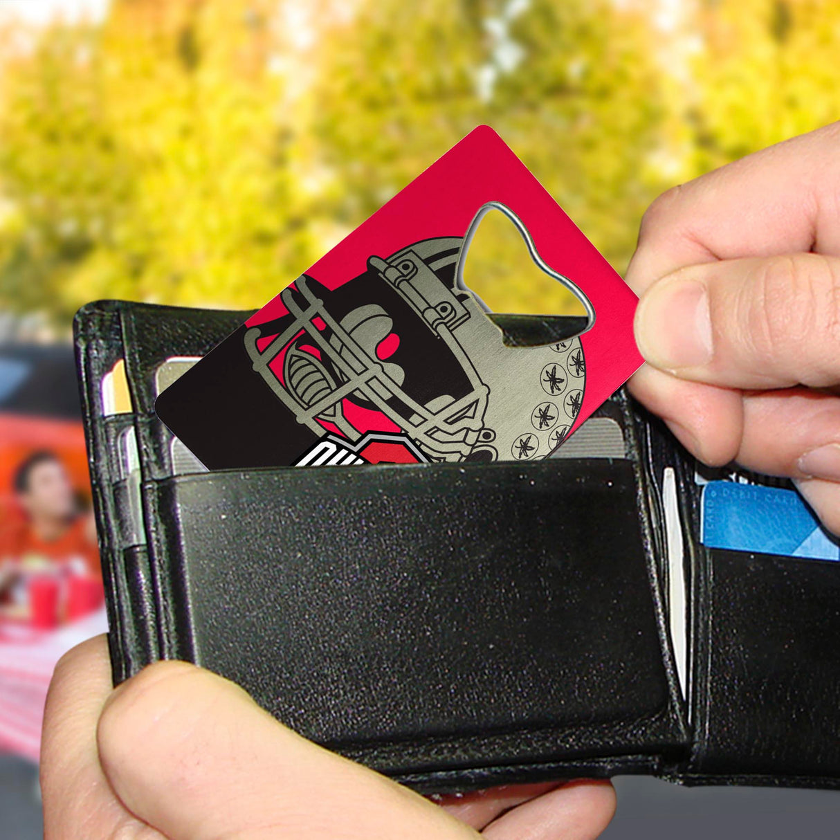 Fanmats Ohio State Buckeyes Credit Card Style Bottle Opener - 2” x 3.25" Fan Gear NCAA Ohio State Buckeyes