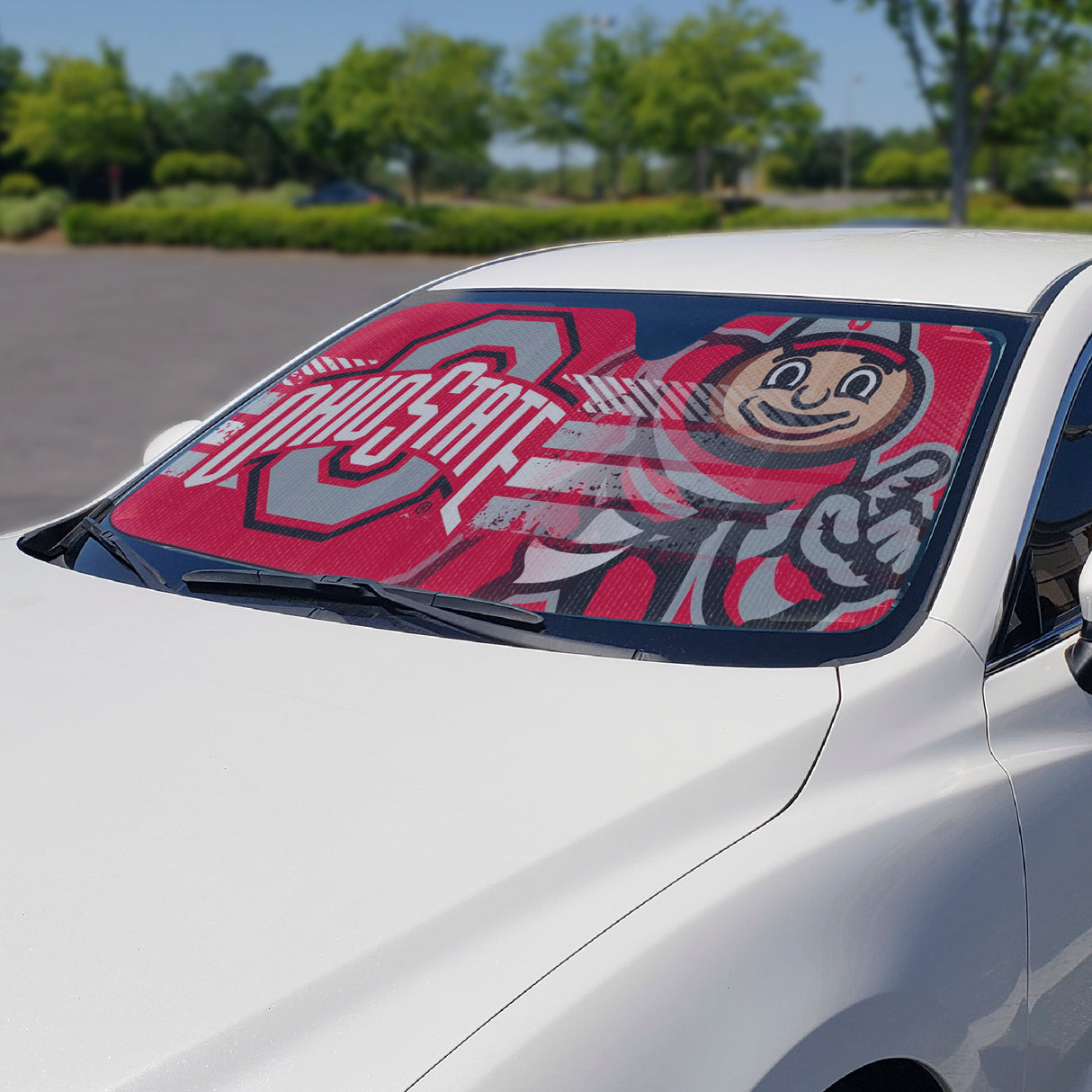Fanmats Ohio State Buckeyes Windshield Sun Shade Fan Gear NCAA Ohio State Buckeyes