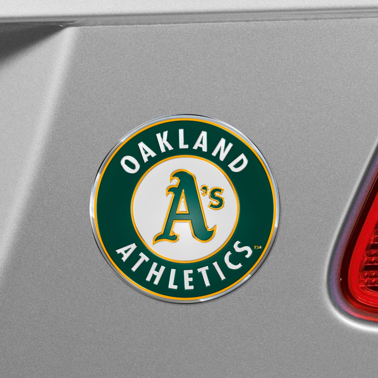 Fanmats Oakland Athletics Heavy Duty Aluminum Embossed Color Emblem Fan Gear MLB Oakland Athletics