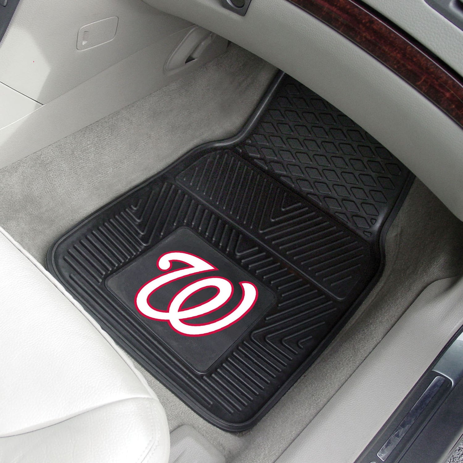 Fanmats Washington Nationals Heavy Duty Car Mat Set - 2 Pieces Fan Gear MLB Washington Nationals