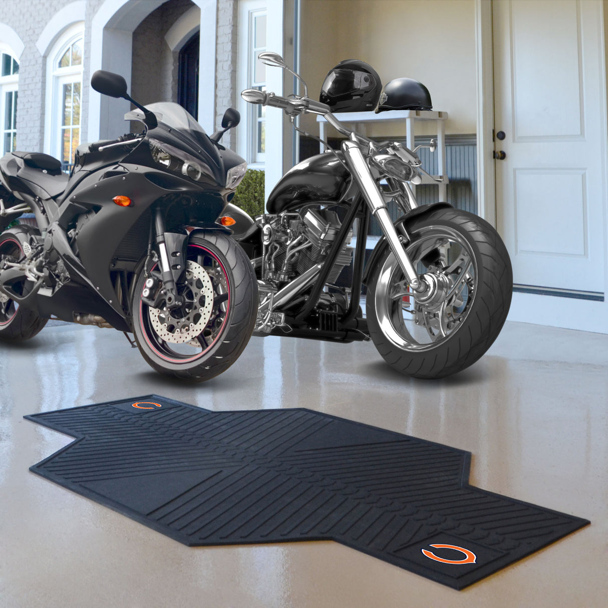 Fanmats Chicago Bears Motorcycle Mat Fan Gear NFL Chicago Bears