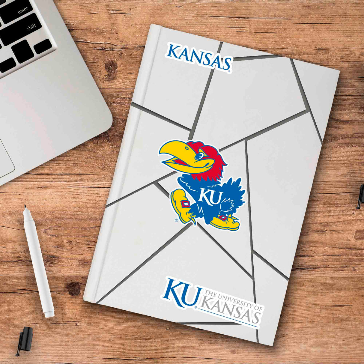 Fanmats Kansas Jayhawks 3 Piece Decal Sticker Set Fan Gear NCAA Kansas Jayhawks