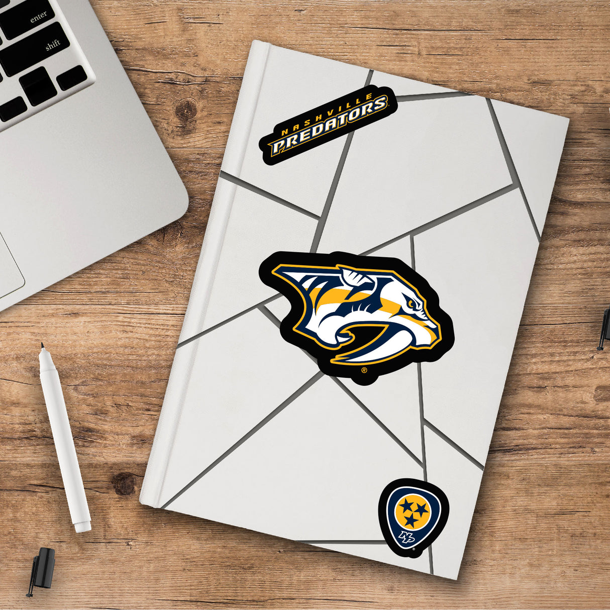 Fanmats Nashville Predators 3 Piece Decal Sticker Set Fan Gear NHL Nashville Predators
