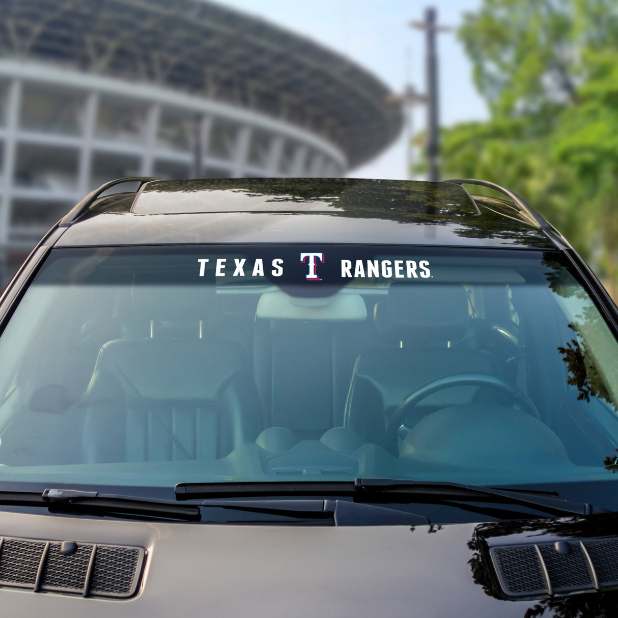 Fanmats Texas Rangers Sun Stripe Windshield Decal 3.25" x 34" Fan Gear MLB Texas Rangers