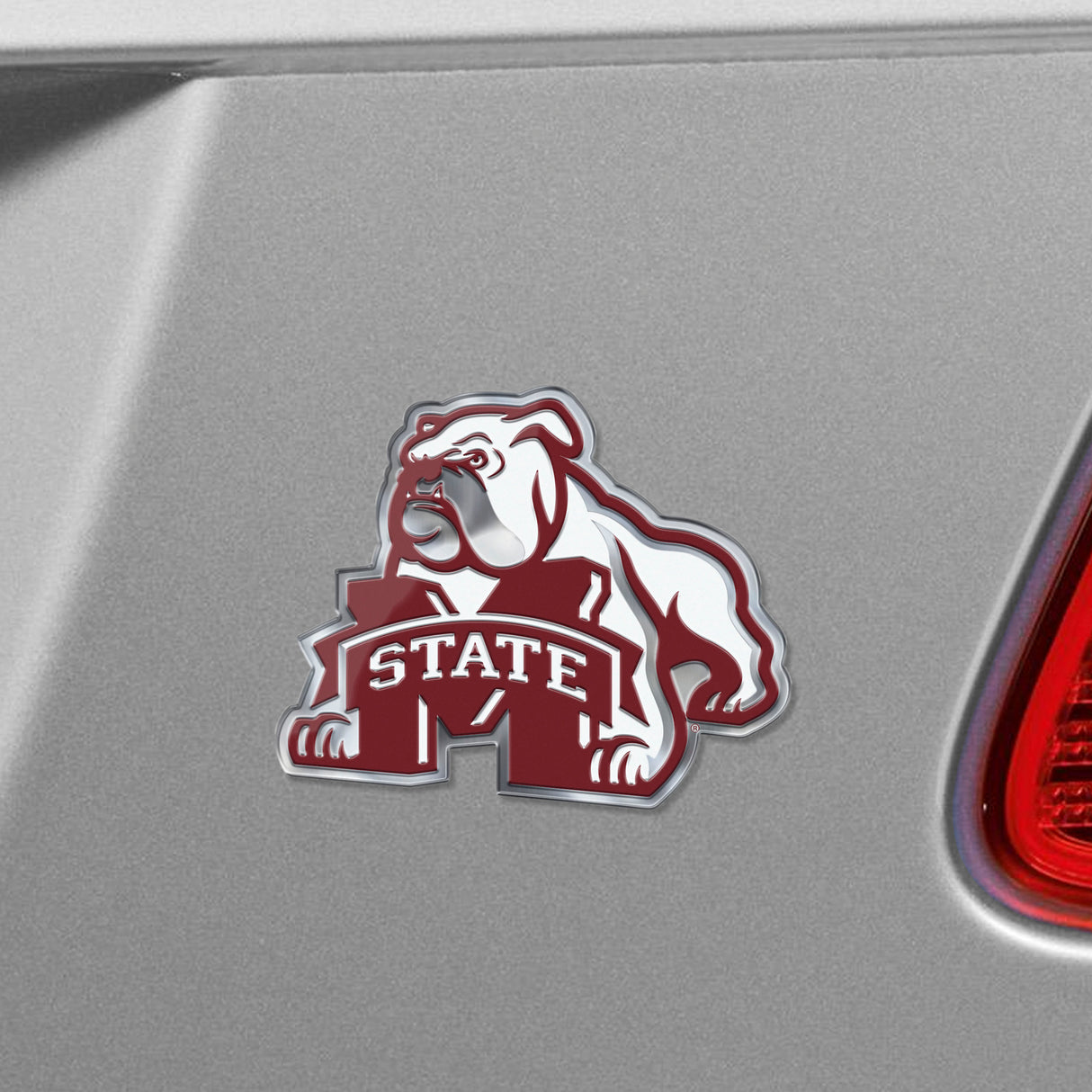 Fanmats Mississippi State Bulldogs Heavy Duty Aluminum Embossed Color Emblem - Alternate Fan Gear NCAA Mississippi State Bulldogs