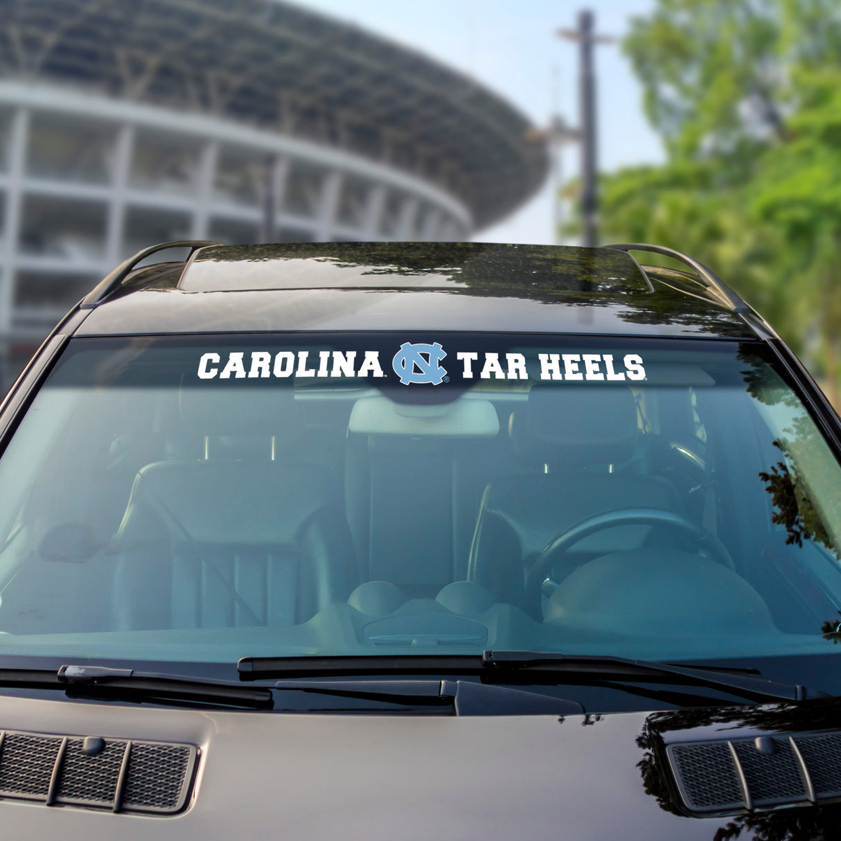 Fanmats North Carolina Tar Heels Sun Stripe Windshield Decal 3.25" x 34" Fan Gear NCAA North Carolina Tar Heels