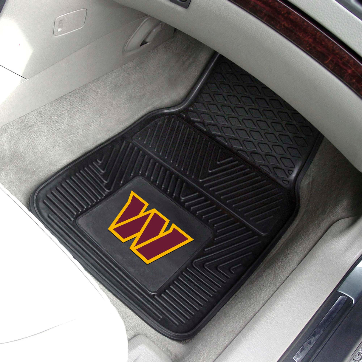 Fanmats Washington Commanders Heavy Duty Car Mat Set - 2 Pieces Fan Gear NFL Washington Commanders