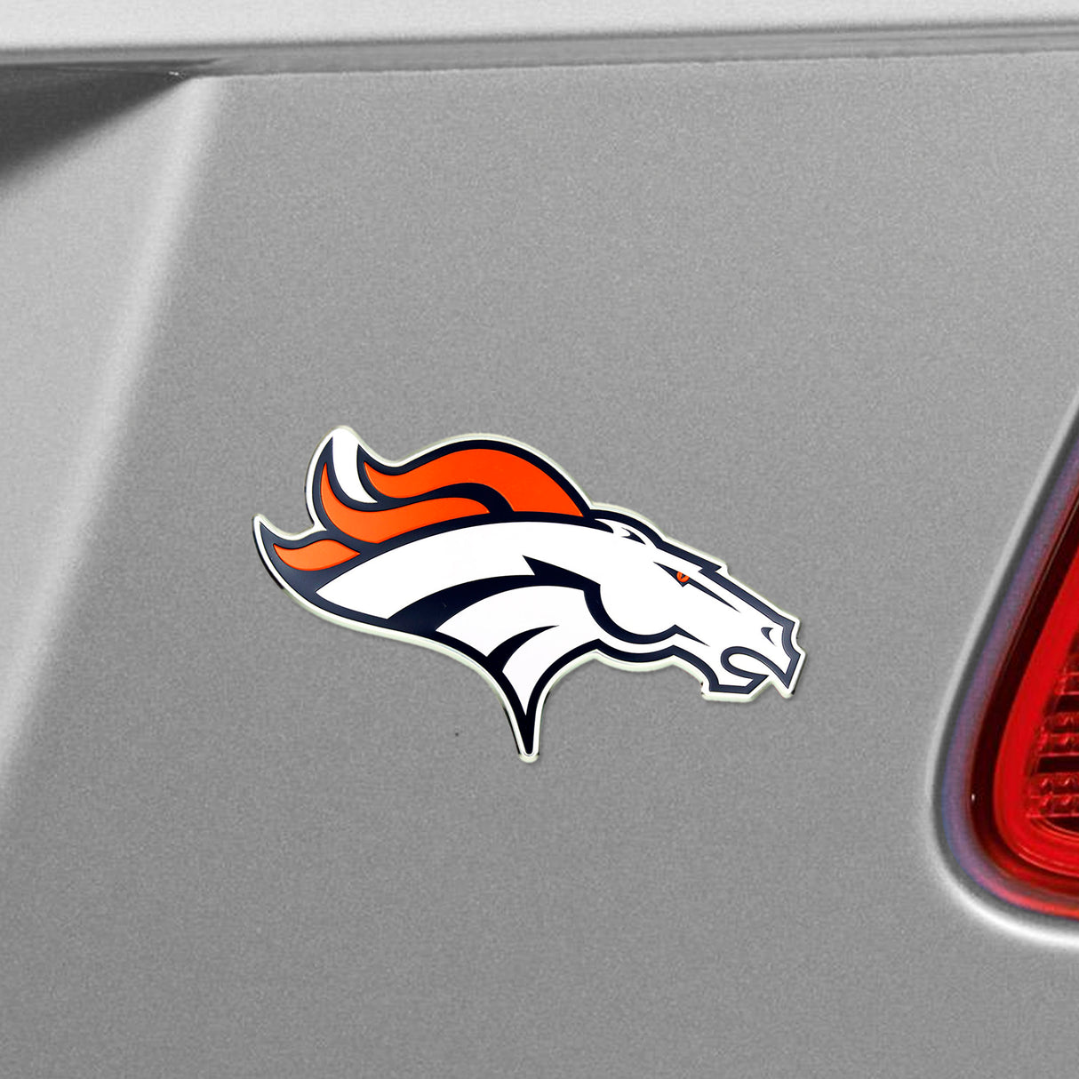 Fanmats Denver Broncos Heavy Duty Aluminum Embossed Color Emblem Fan Gear NFL Denver Broncos