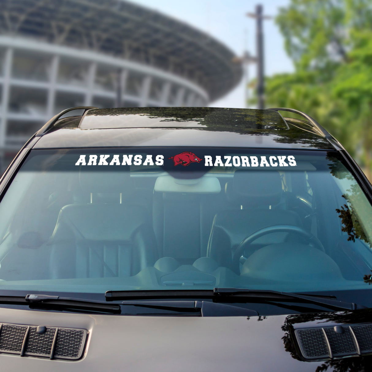 Fanmats Arkansas Razorbacks Sun Stripe Windshield Decal 3.25" x 34" Fan Gear NCAA Arkansas Razorbacks
