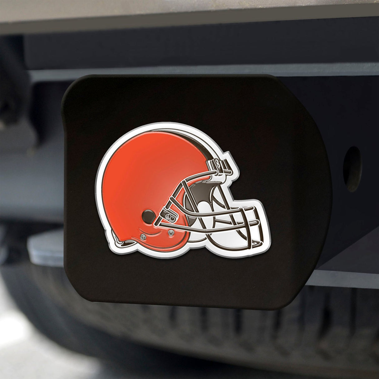 Fanmats Cleveland Browns Black 3D Color Emblem Metal Hitch Cover Fan Gear NFL Cleveland Browns