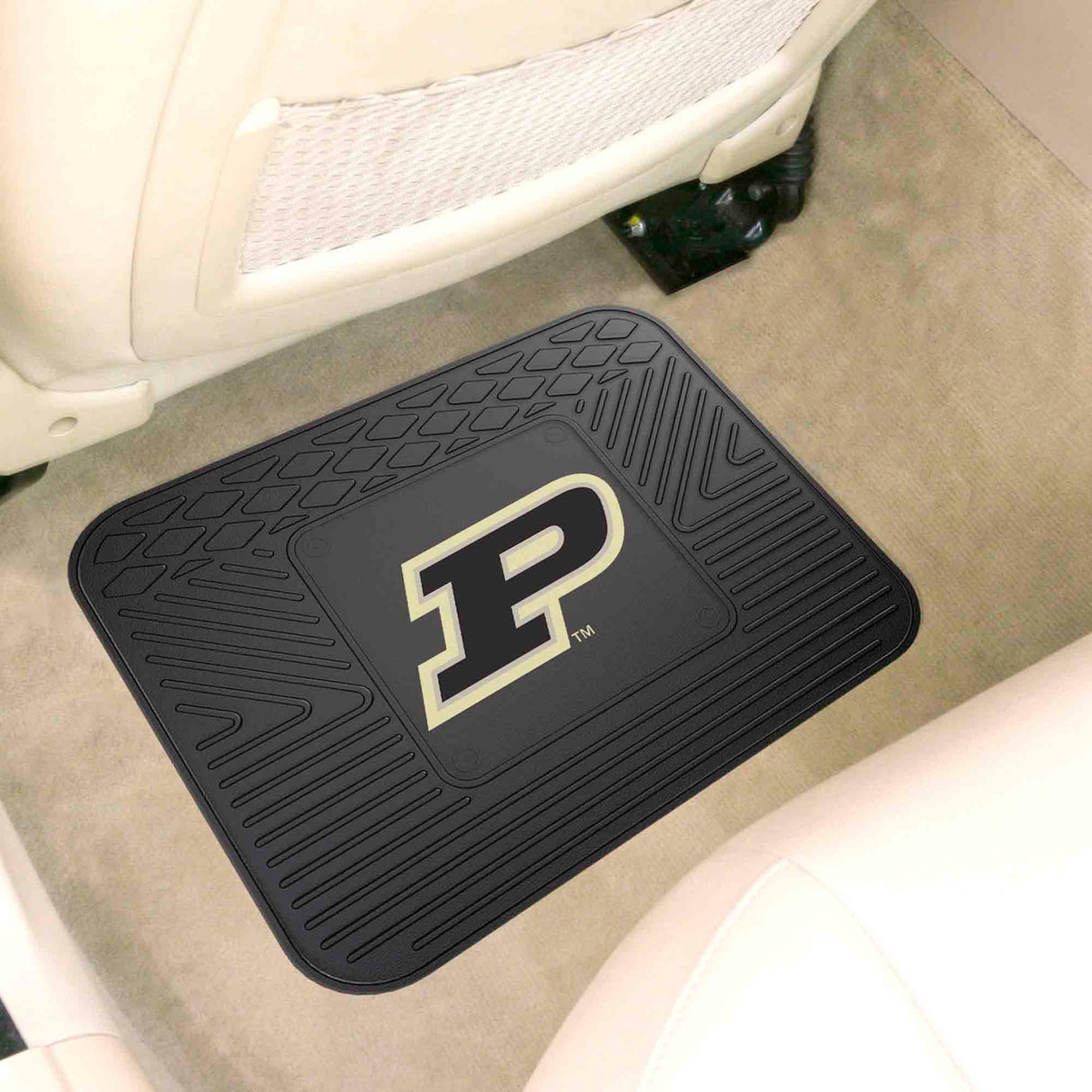 Fanmats Purdue Boilermakers Back Seat Car Utility Mat - 14" x 17" Fan Gear NCAA Purdue Boilermakers