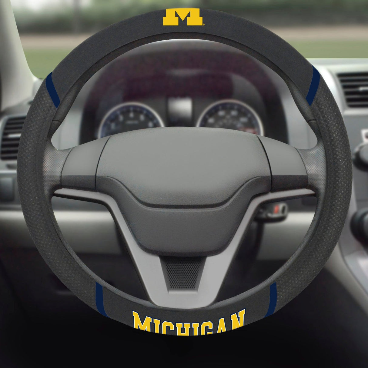 Fanmats Michigan Wolverines Embroidered Steering Wheel Cover Fan Gear NCAA Michigan Wolverines