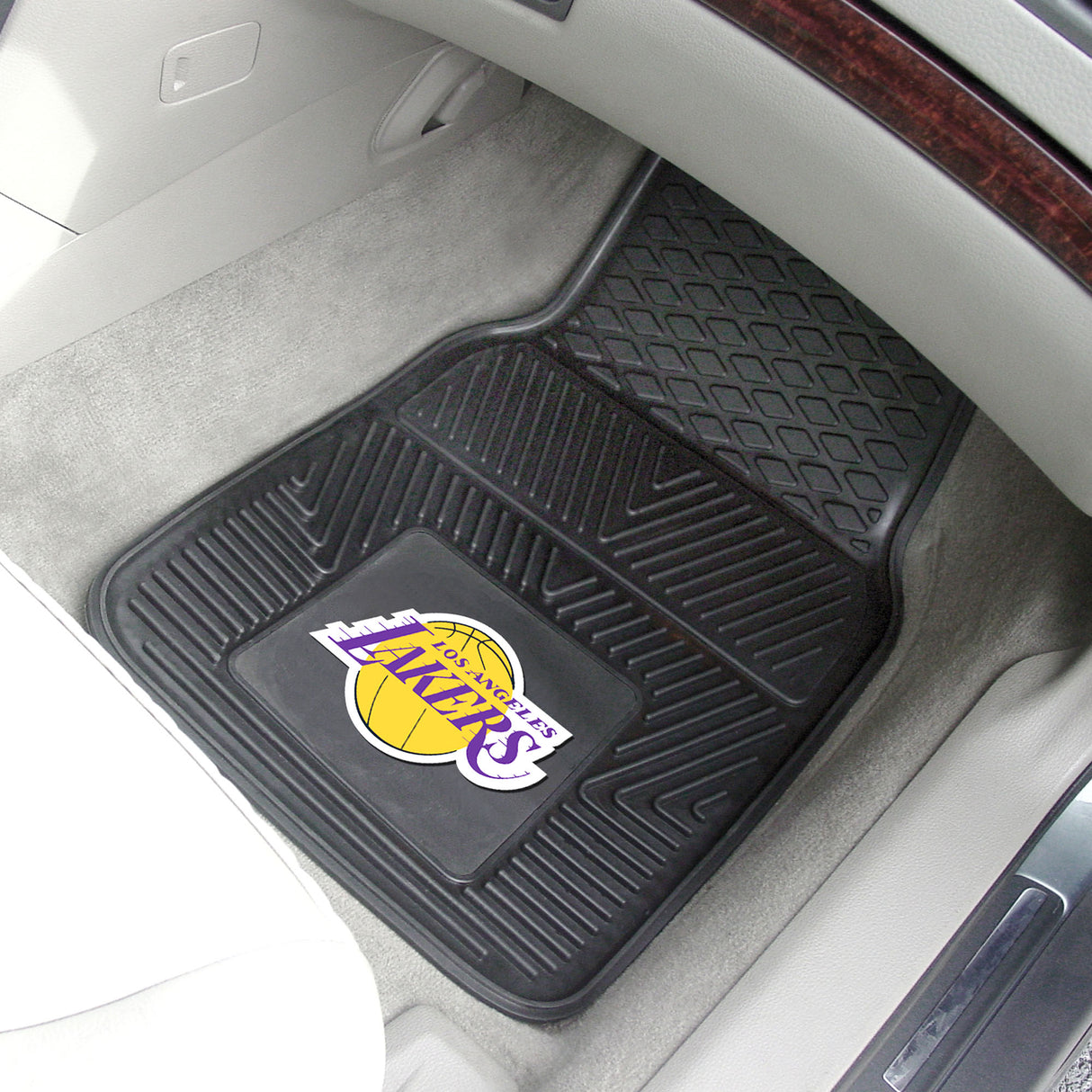 Fanmats Los Angeles Lakers Heavy Duty Car Mat Set - 2 Pieces Fan Gear NBA Los Angeles Lakers