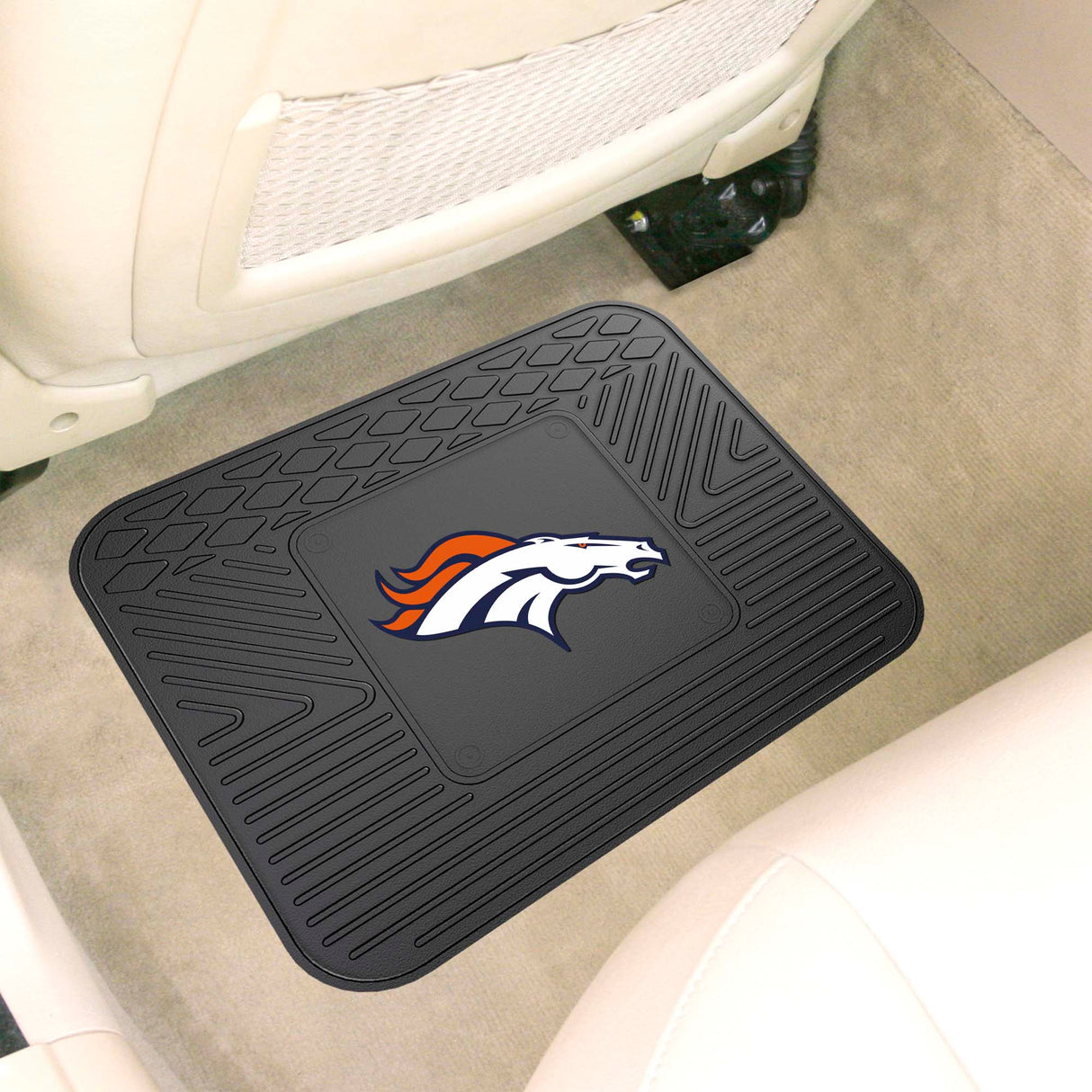 Fanmats Denver Broncos Back Seat Car Utility Mat - 14" x 17" Fan Gear NFL Denver Broncos