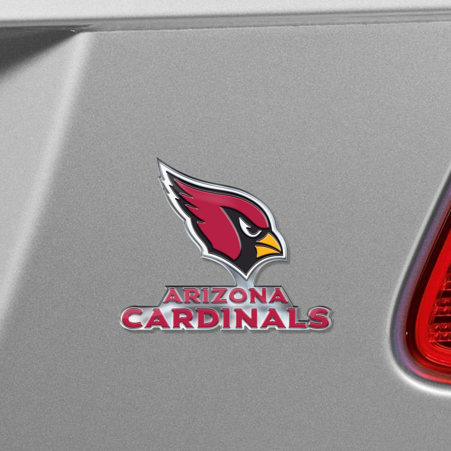 Fanmats Arizona Cardinals Heavy Duty Aluminum Embossed Color Emblem - Alternate Fan Gear NFL Arizona Cardinals