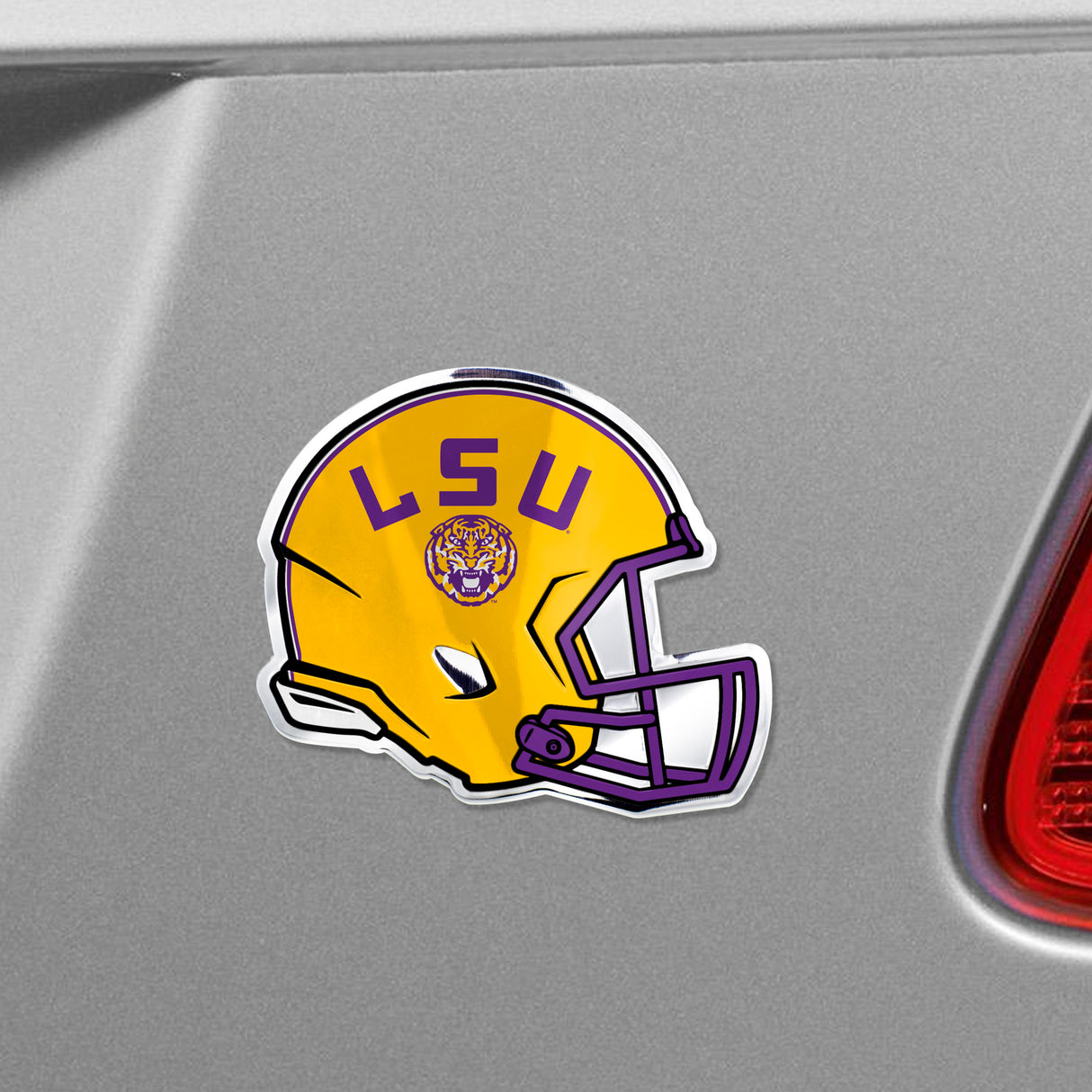 Fanmats LSU Tigers Heavy Duty Aluminium Helmet Emblem Fan Gear NCAA LSU Tigers
