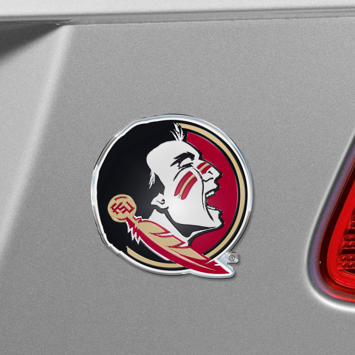 Fanmats Florida State Seminoles Heavy Duty Aluminum Embossed Color Emblem Fan Gear NCAA Florida State Seminoles