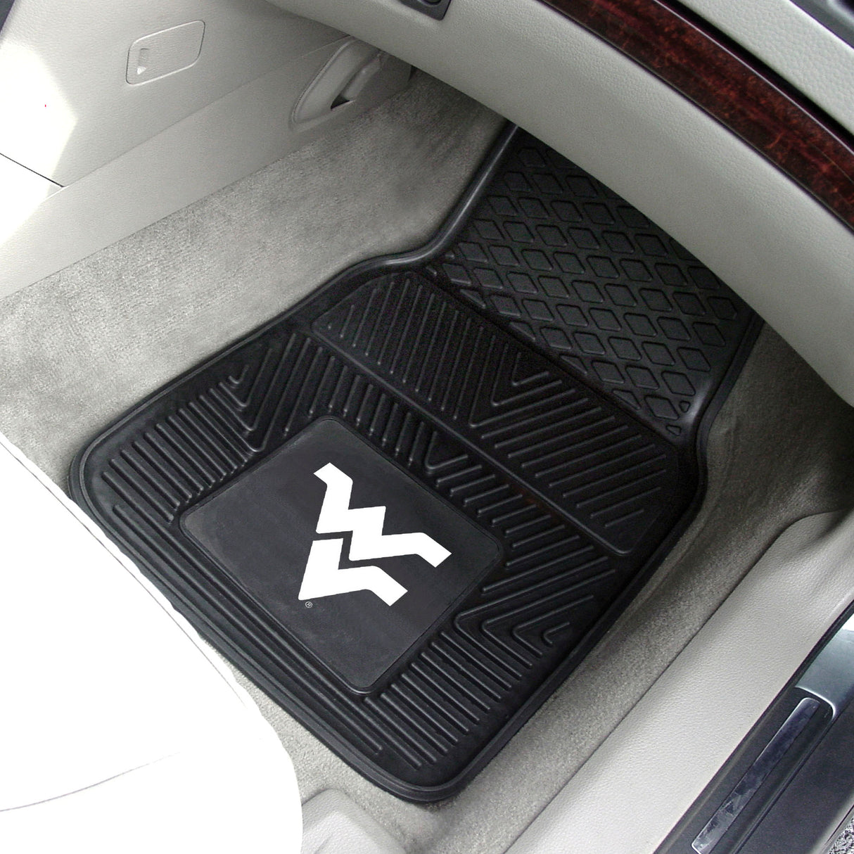 Fanmats West Virginia Mountaineers Heavy Duty Car Mat Set - 2 Pieces Fan Gear NCAA West Virginia Mountaineers