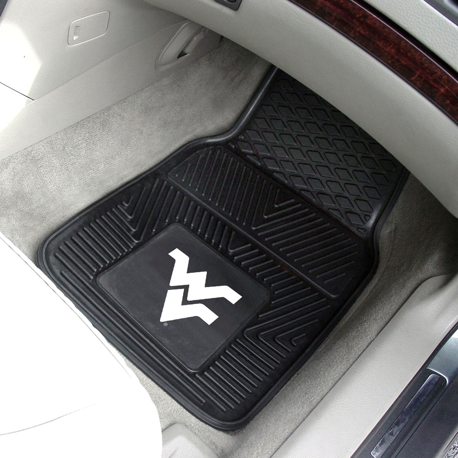 Fanmats West Virginia Mountaineers Heavy Duty Car Mat Set - 2 Pieces Fan Gear NCAA West Virginia Mountaineers