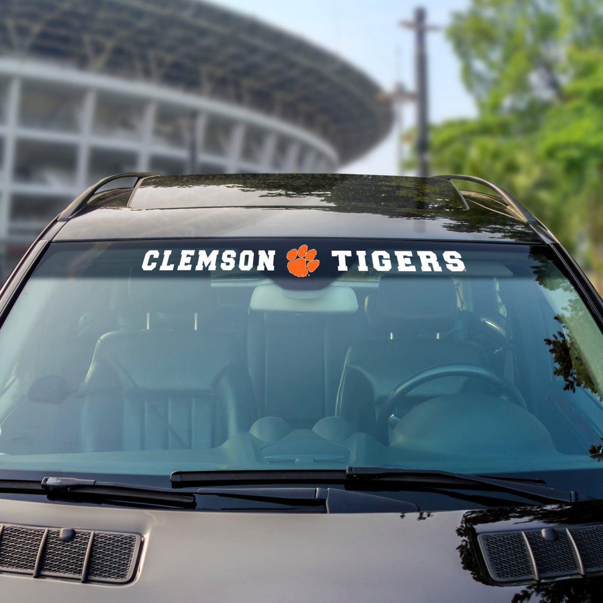 Fanmats Clemson Tigers Sun Stripe Windshield Decal 3.25" x 34" Fan Gear NCAA Clemson Tigers