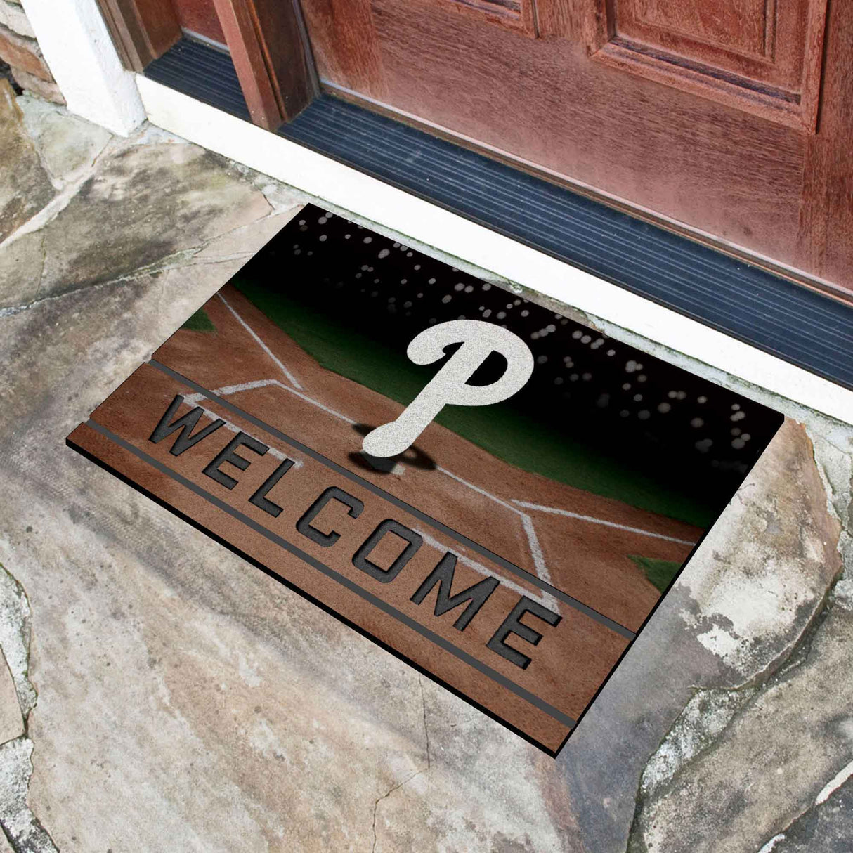 Fanmats Philadelphia Phillies Rubber Door Mat - 18" x 30" Fan Gear MLB Philadelphia Phillies