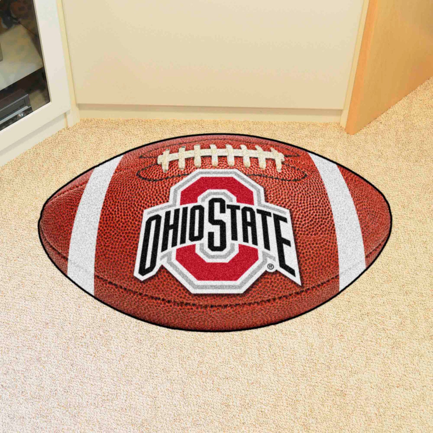 Fanmats Ohio State Buckeyes Football Rug - 20.5" x 32.5" Fan Gear NCAA Ohio State Buckeyes