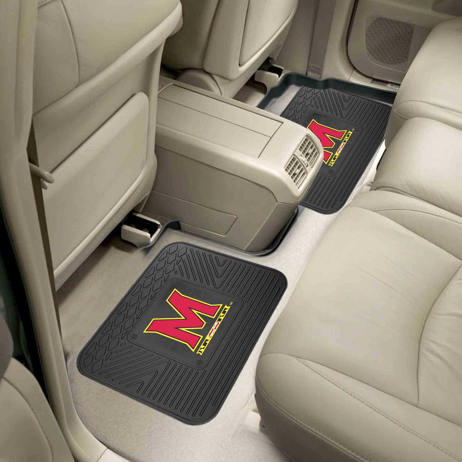 Fanmats Maryland Terrapins Back Seat Car Utility Mats - 2 Piece Set Fan Gear NCAA Maryland Terrapins