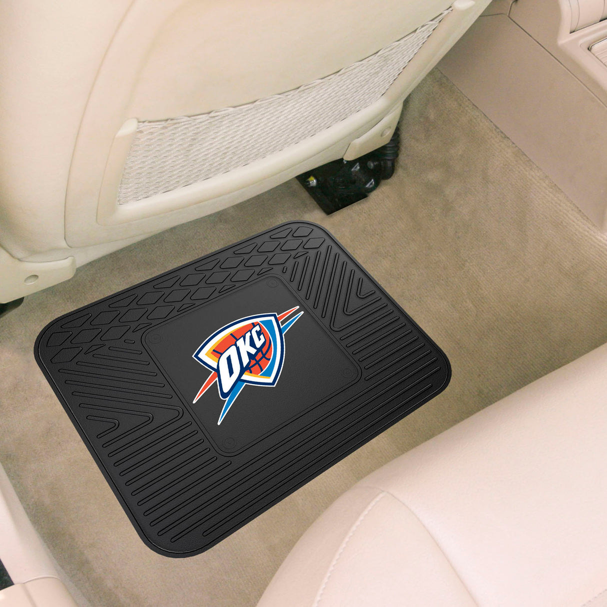 Fanmats Oklahoma City Thunder Back Seat Car Utility Mat - 14" x 17" Fan Gear NBA Oklahoma City Thunder