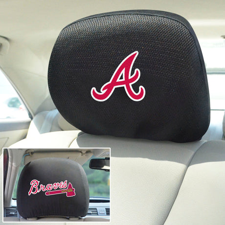 Fanmats Atlanta Braves Embroidered Head Rest Cover Set - 2 Pieces Fan Gear MLB Atlanta Braves