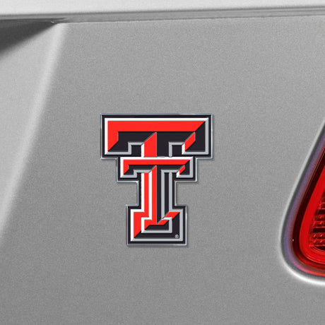 Fanmats Texas Tech Red Raiders Heavy Duty Aluminum Embossed Color Emblem Fan Gear NCAA Texas Tech Red Raiders