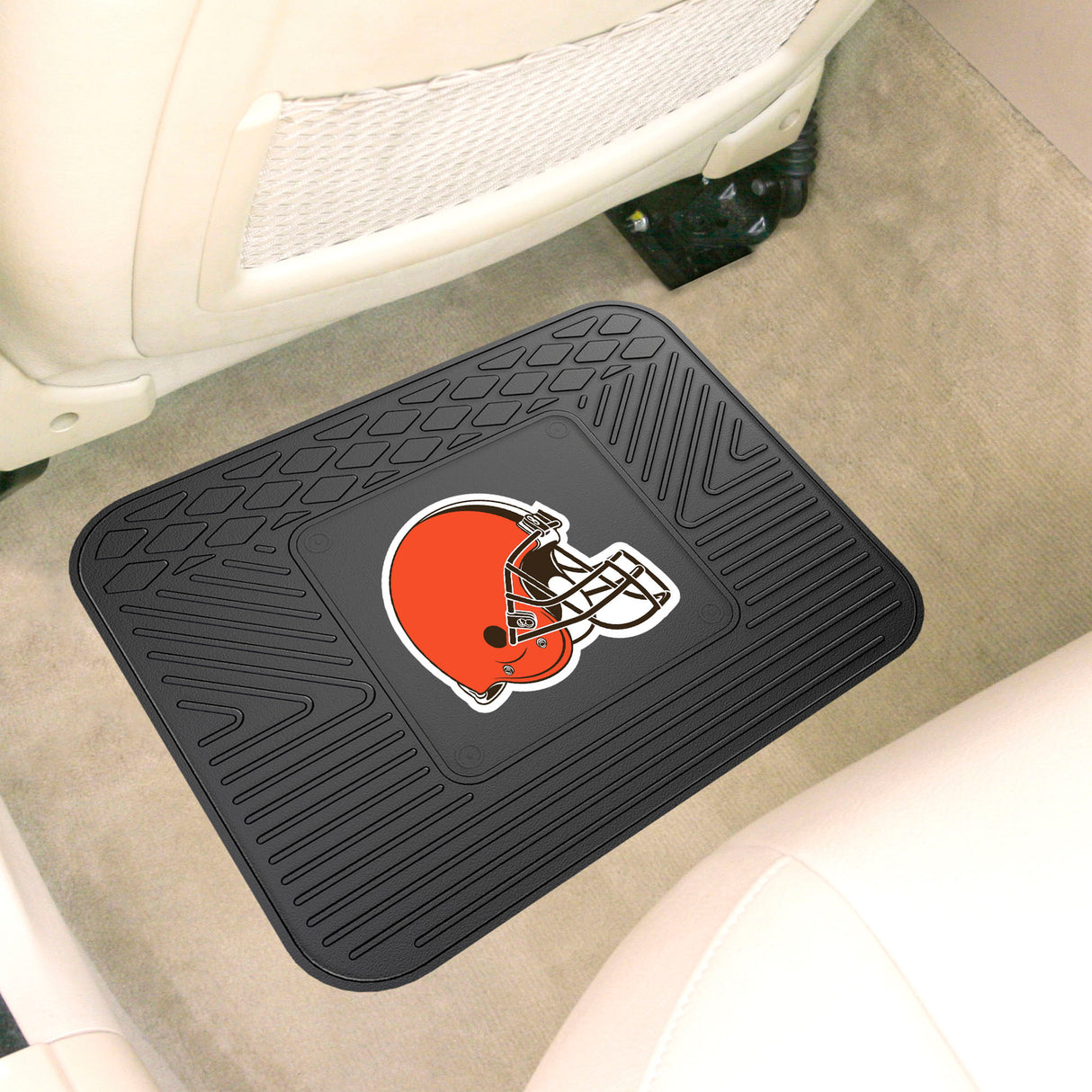 Fanmats Cleveland Browns Back Seat Car Utility Mat - 14" x 17" Fan Gear NFL Cleveland Browns
