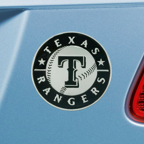 Fanmats Texas Rangers 3D Chrome Metal Emblem Fan Gear MLB Texas Rangers