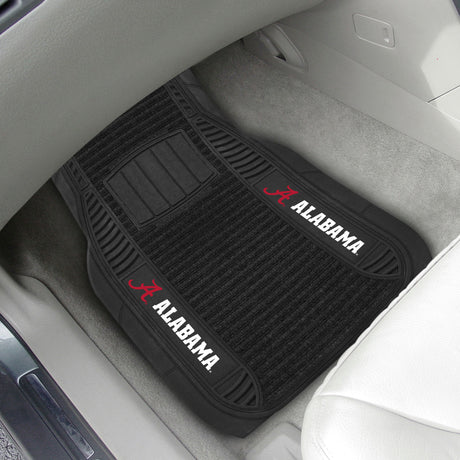Fanmats Alabama Crimson Tide 2 Piece Deluxe Car Mat Set Fan Gear NCAA Alabama Crimson Tide