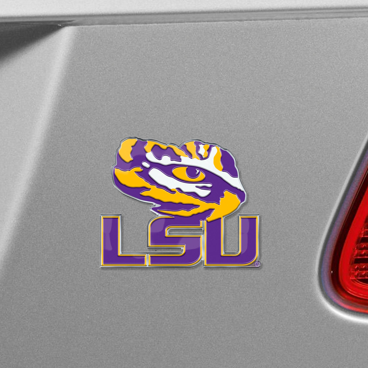 Fanmats LSU Tigers Heavy Duty Aluminum Embossed Color Emblem Fan Gear NCAA LSU Tigers