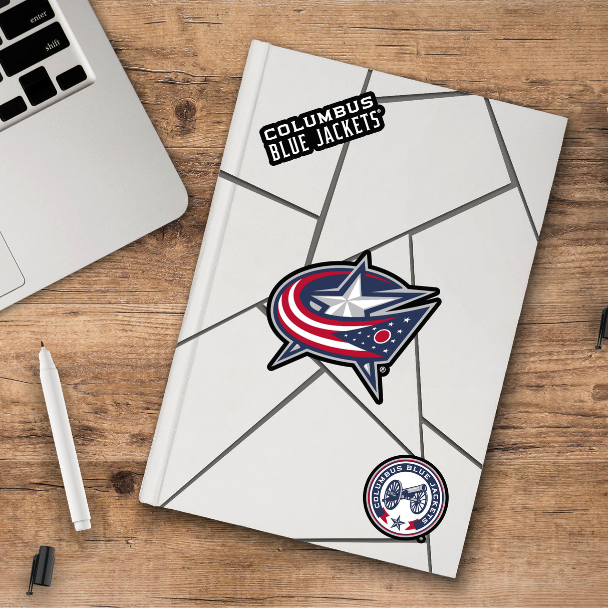 Fanmats Columbus Blue Jackets 3 Piece Decal Sticker Set Fan Gear NHL Columbus Blue Jackets