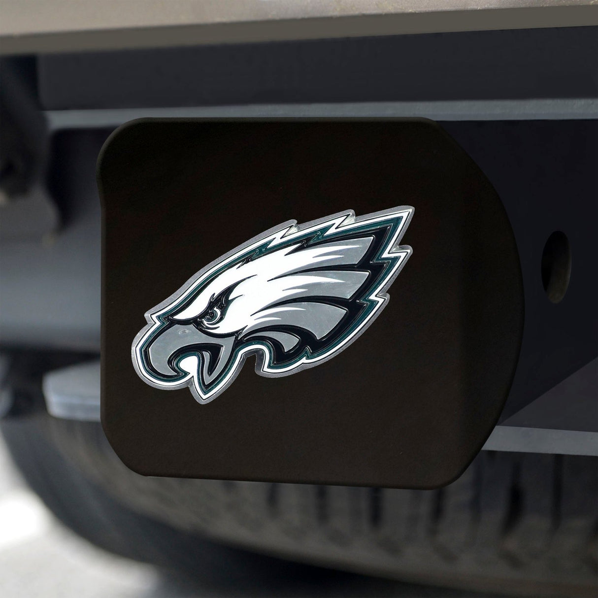 Fanmats Philadelphia Eagles Black 3D Color Emblem Metal Hitch Cover Fan Gear NFL Philadelphia Eagles