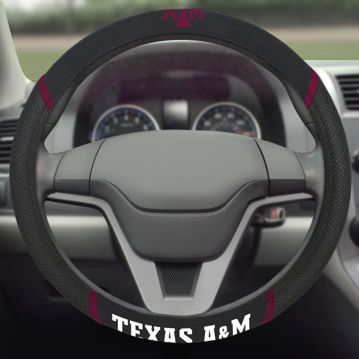 Fanmats Texas A&M Aggies Embroidered Steering Wheel Cover Fan Gear NCAA Texas A&M Aggies