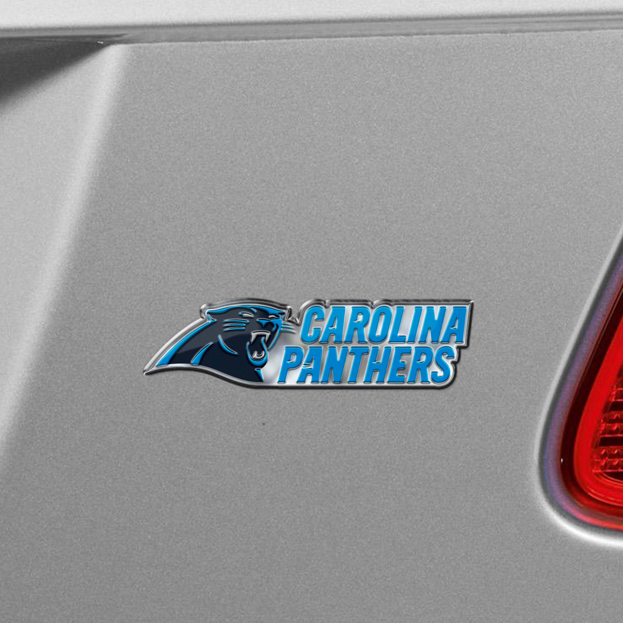 Fanmats Carolina Panthers Heavy Duty Aluminum Embossed Color Emblem - Alternate Fan Gear NFL Carolina Panthers