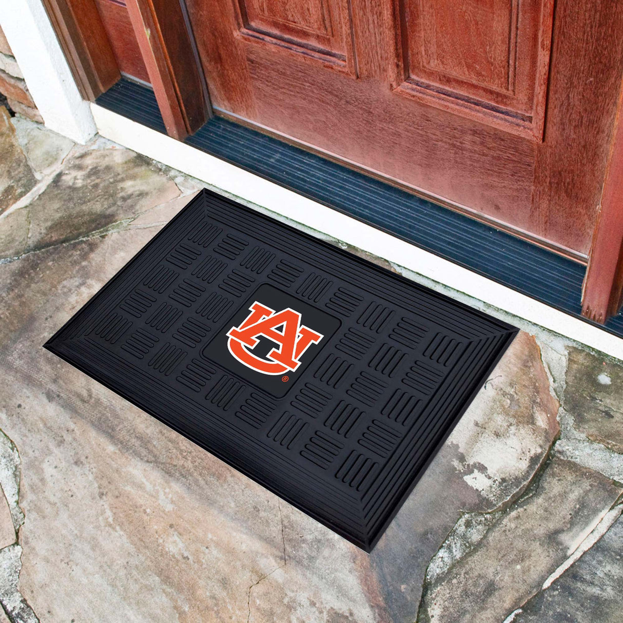 Fanmats Auburn Tigers Heavy Duty Vinyl Medallion Door Mat - 19.5" x 31" Fan Gear NCAA Auburn Tigers