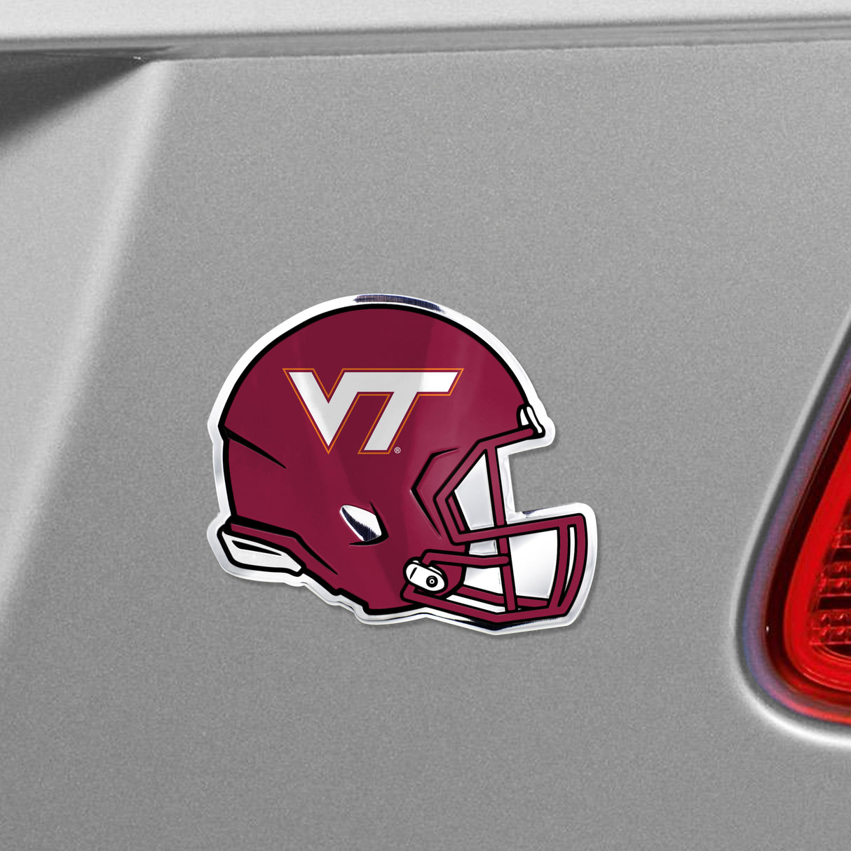 Fanmats Virginia Tech Hokies Heavy Duty Aluminium Helmet Emblem Fan Gear NCAA Virginia Tech Hokies