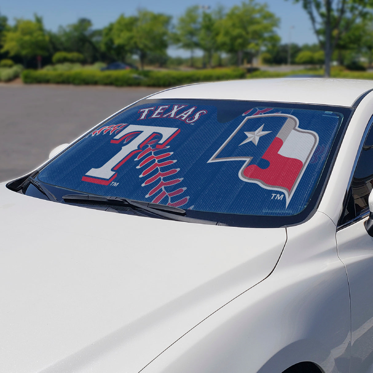 Fanmats Texas Rangers Windshield Sun Shade Fan Gear MLB Texas Rangers