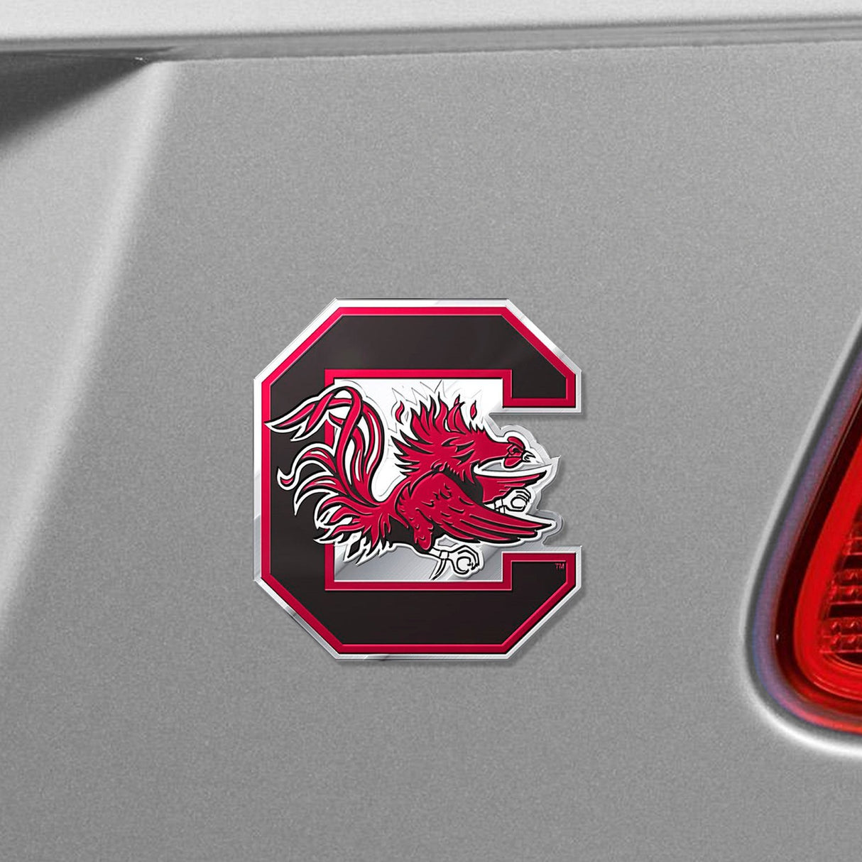 Fanmats South Carolina Gamecocks Heavy Duty Aluminum Embossed Color Emblem Fan Gear NCAA South Carolina Gamecocks