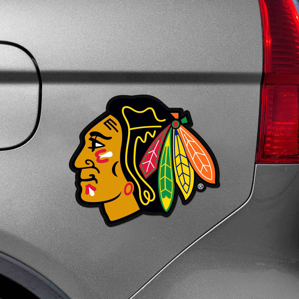 Fanmats Chicago Blackhawks Large Team Logo Magnet 8.7" x 8.3" Fan Gear NHL Chicago Blackhawks