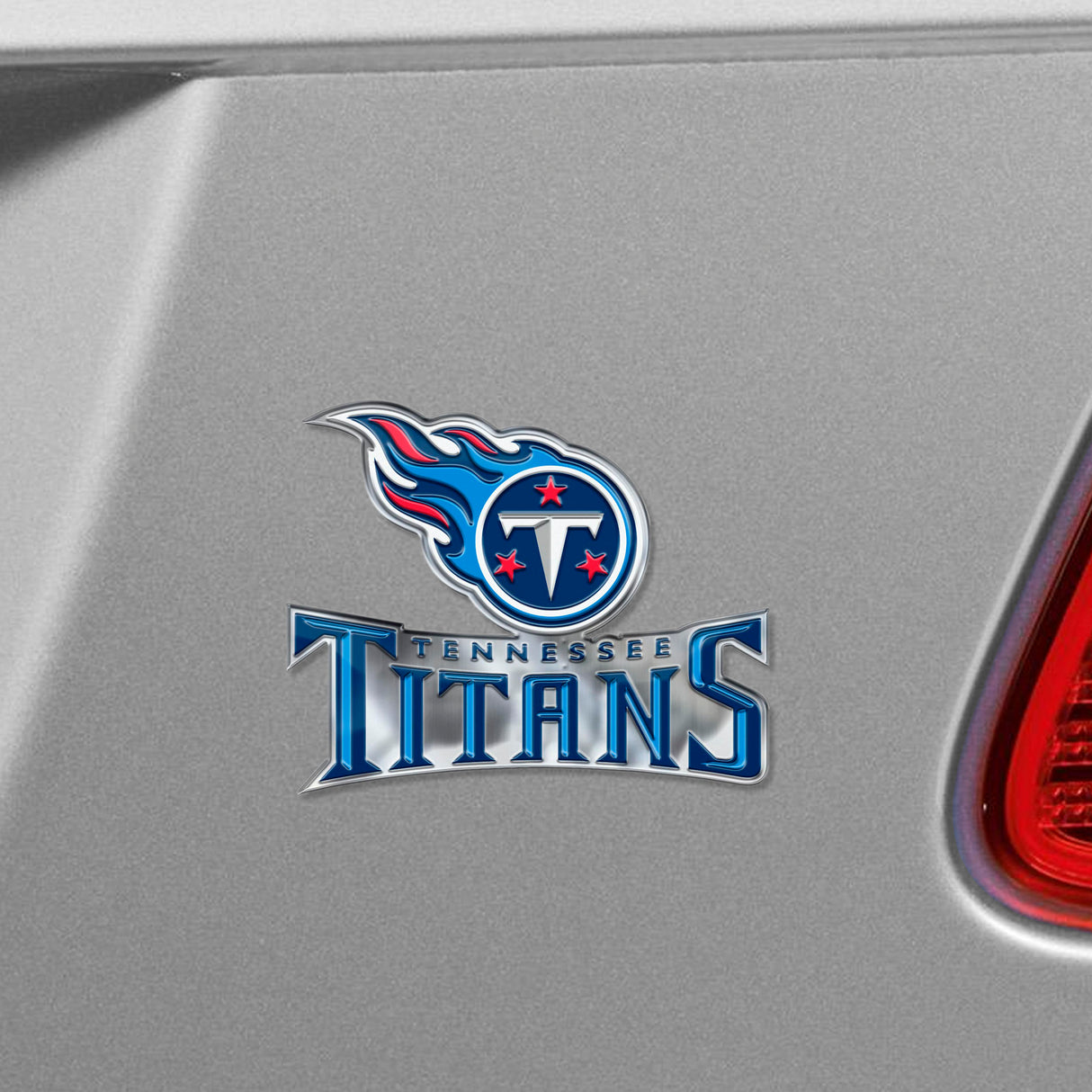Fanmats Tennessee Titans Heavy Duty Aluminum Embossed Color Emblem - Alternate Fan Gear NFL Tennessee Titans